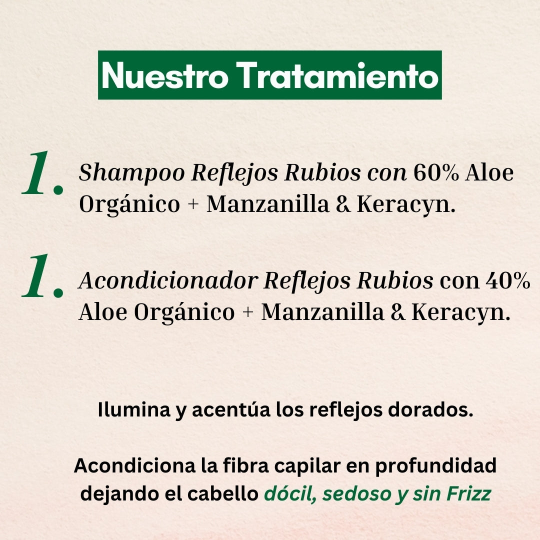 Shampoo + Acondicionador Reflejos Rubios 350ml