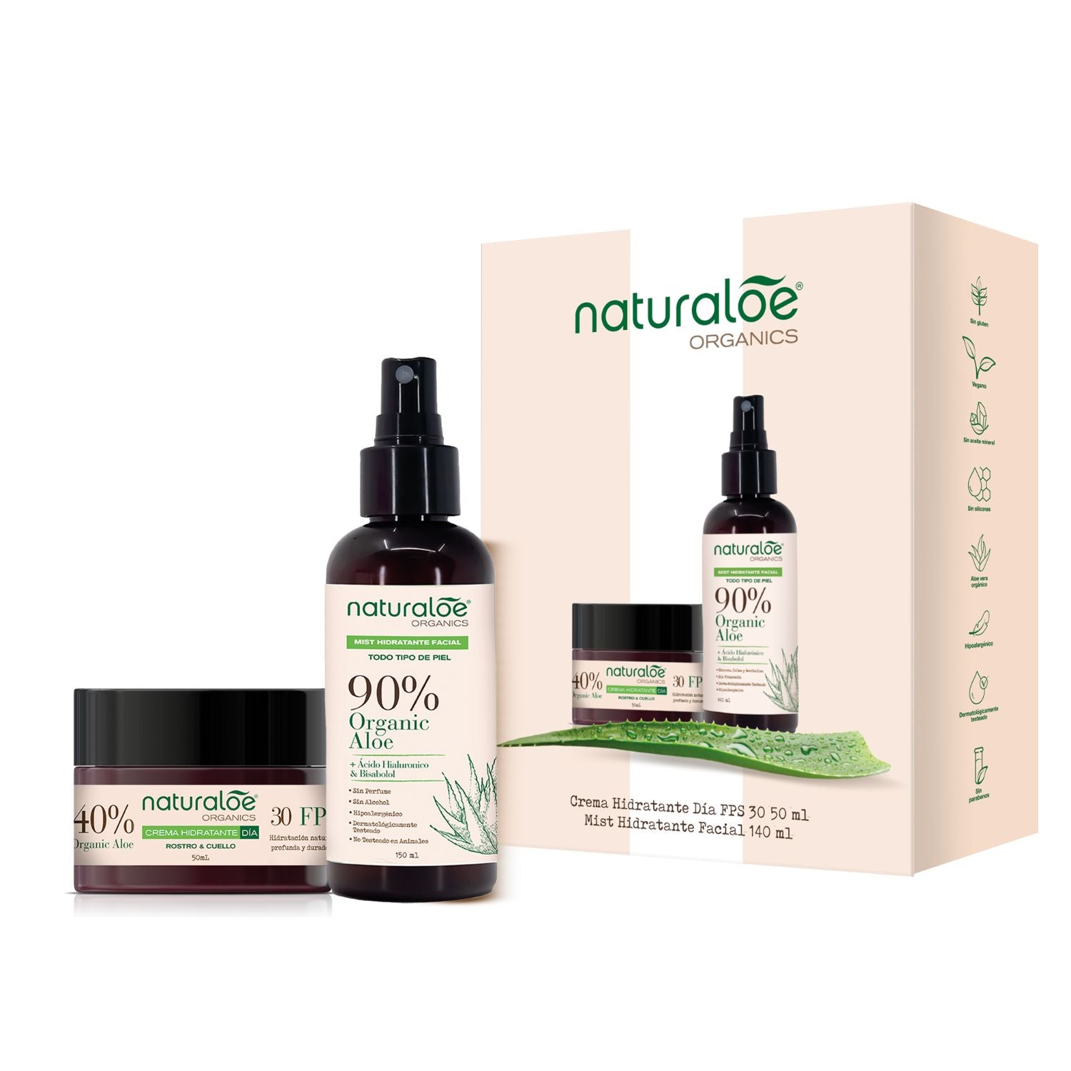 Set Crema Hidratante Día + Aloe Mist