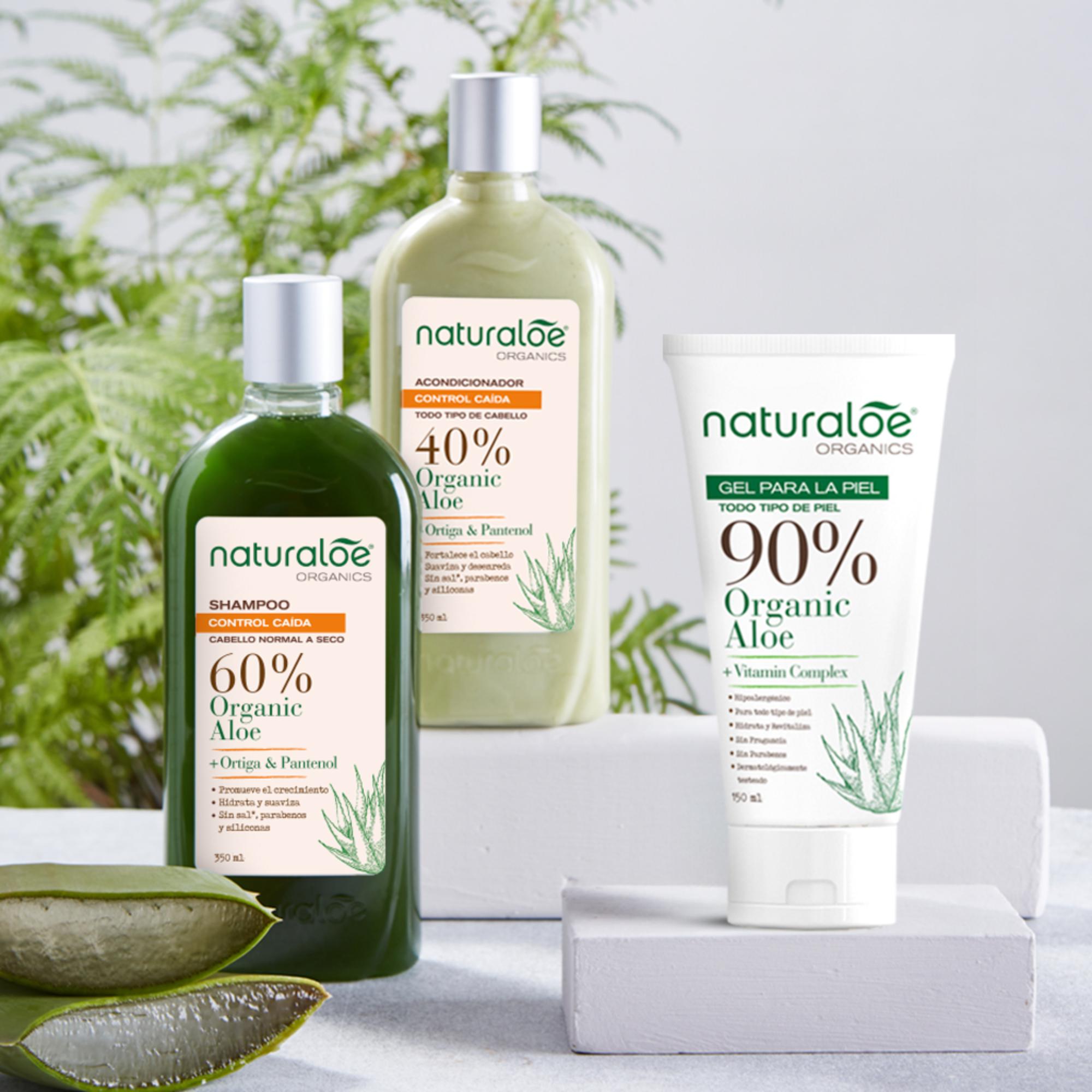 Set Shampoo + Acondicionador Control Caida Normal a Seco + Gel de piel 150ml