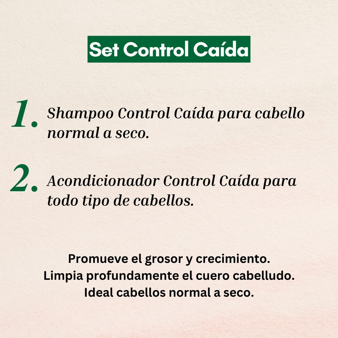 Shampoo Control Caida Normal a Seco + Acondicionador 350ml