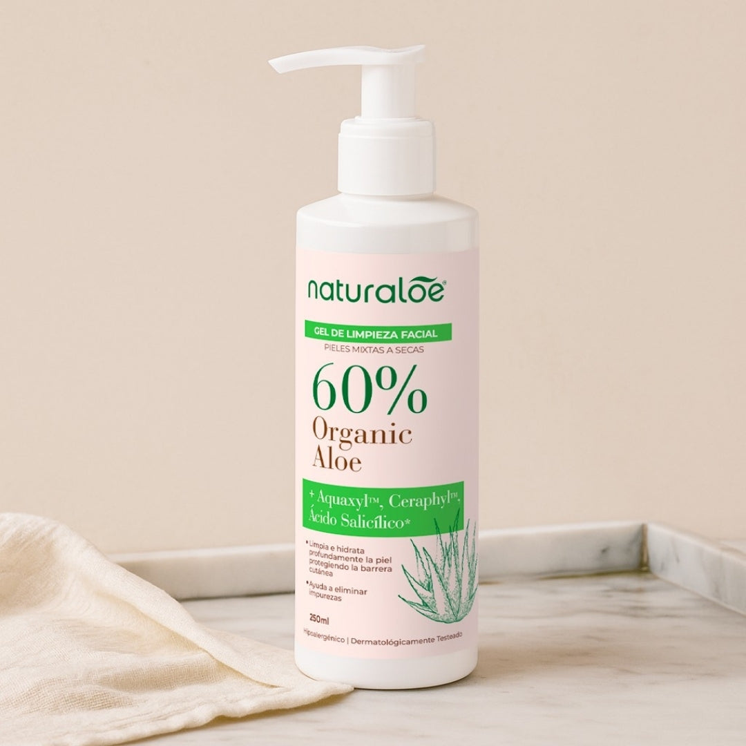 Gel Limpiador Rostro Naturaloe Piel Mixta a Seca 250 ml