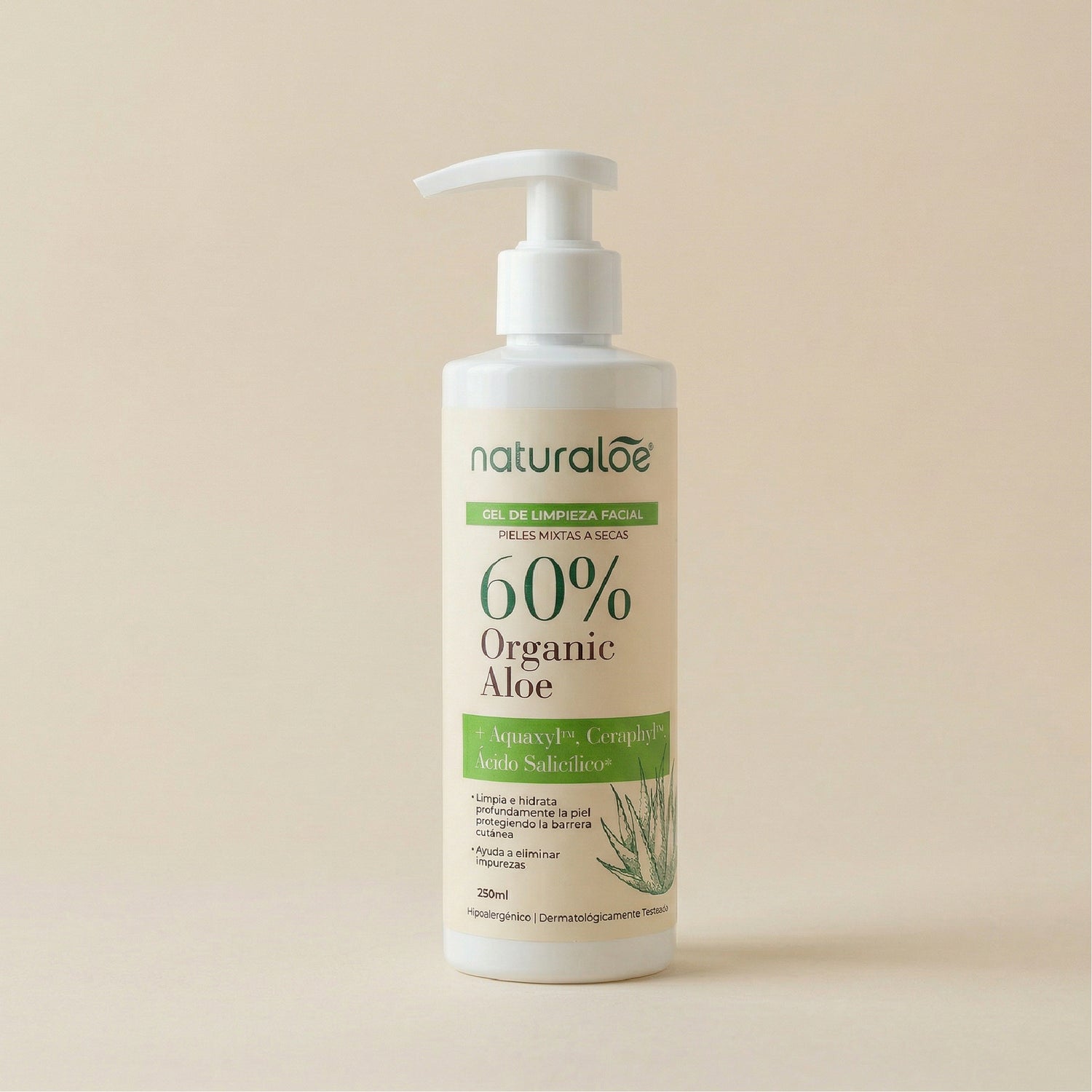 Gel Limpiador Rostro Naturaloe Piel Mixta a Seca 250 ml