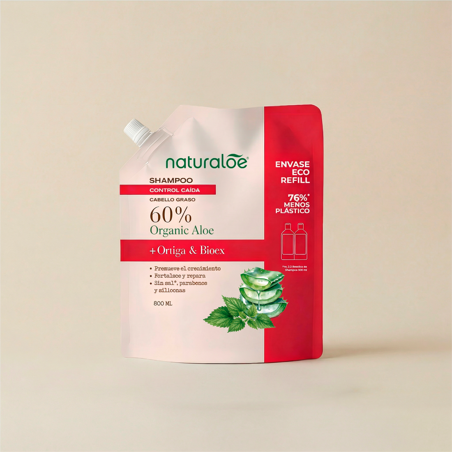 Refill Shampoo Control Caída Graso 800Ml