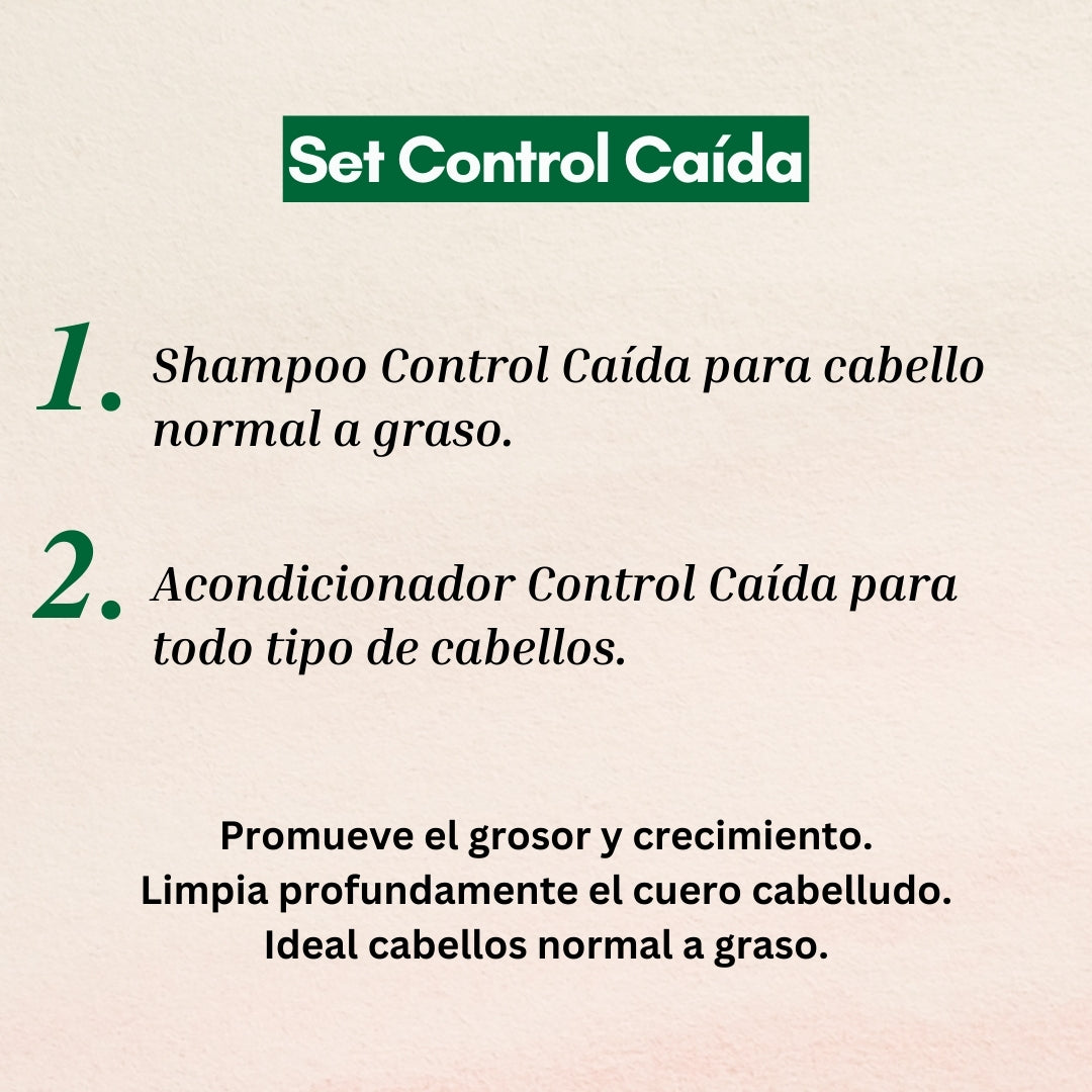 Set Shampoo Control Caida Normal a Graso + Acondicionador 350ml