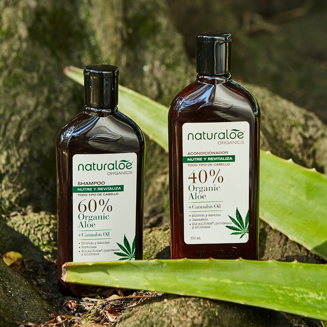 Set Shampoo + Acondicionador Aloe & Cannabis Oil 350ml
