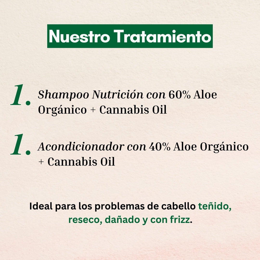 Set Shampoo + Acondicionador Aloe & Cannabis Oil 350ml