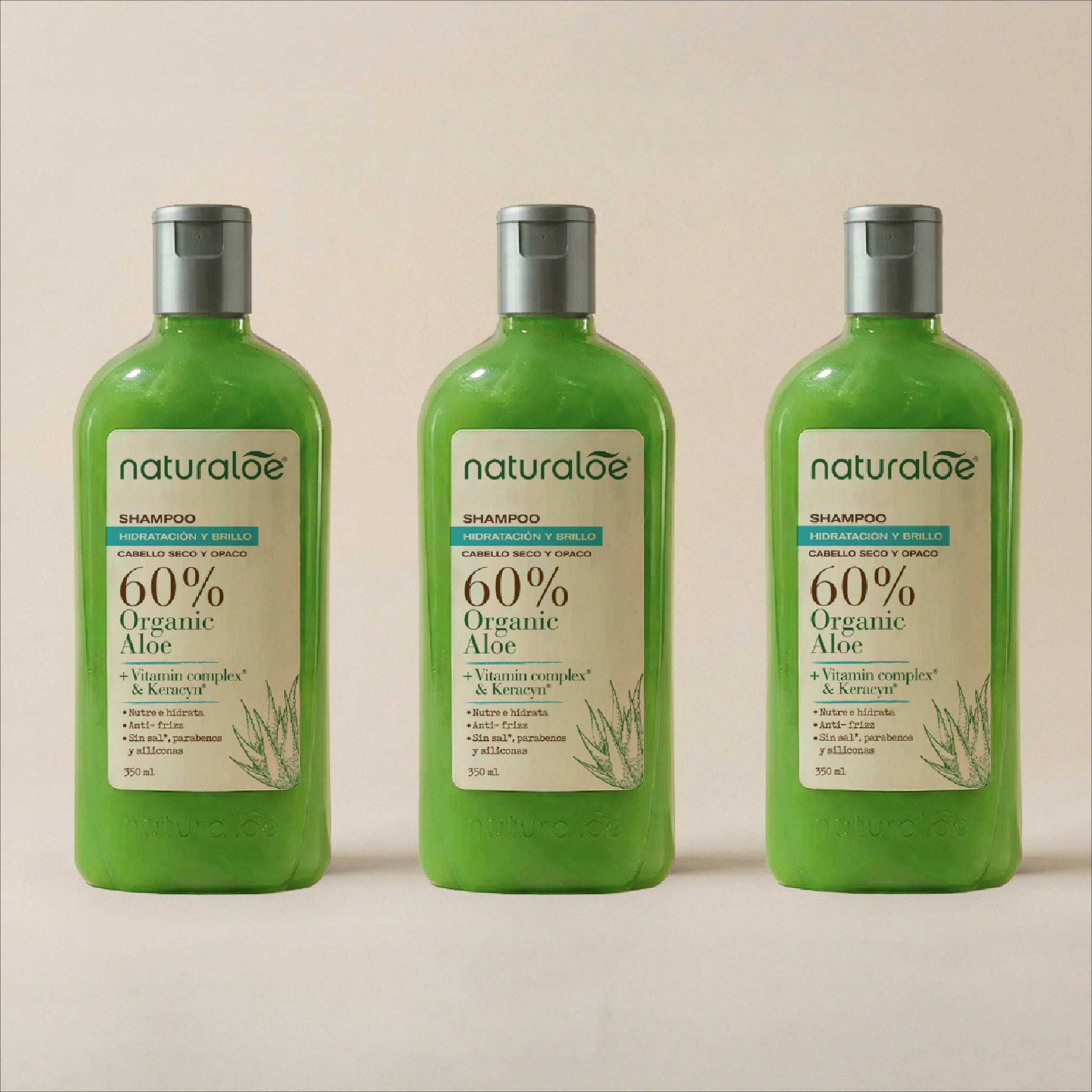 Set 3 Shampoo Hidratación y Brillo – Naturaloe