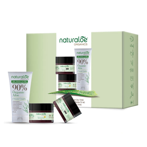 Set Crema día antiage + Noche antiage + Gel Puro Aloe