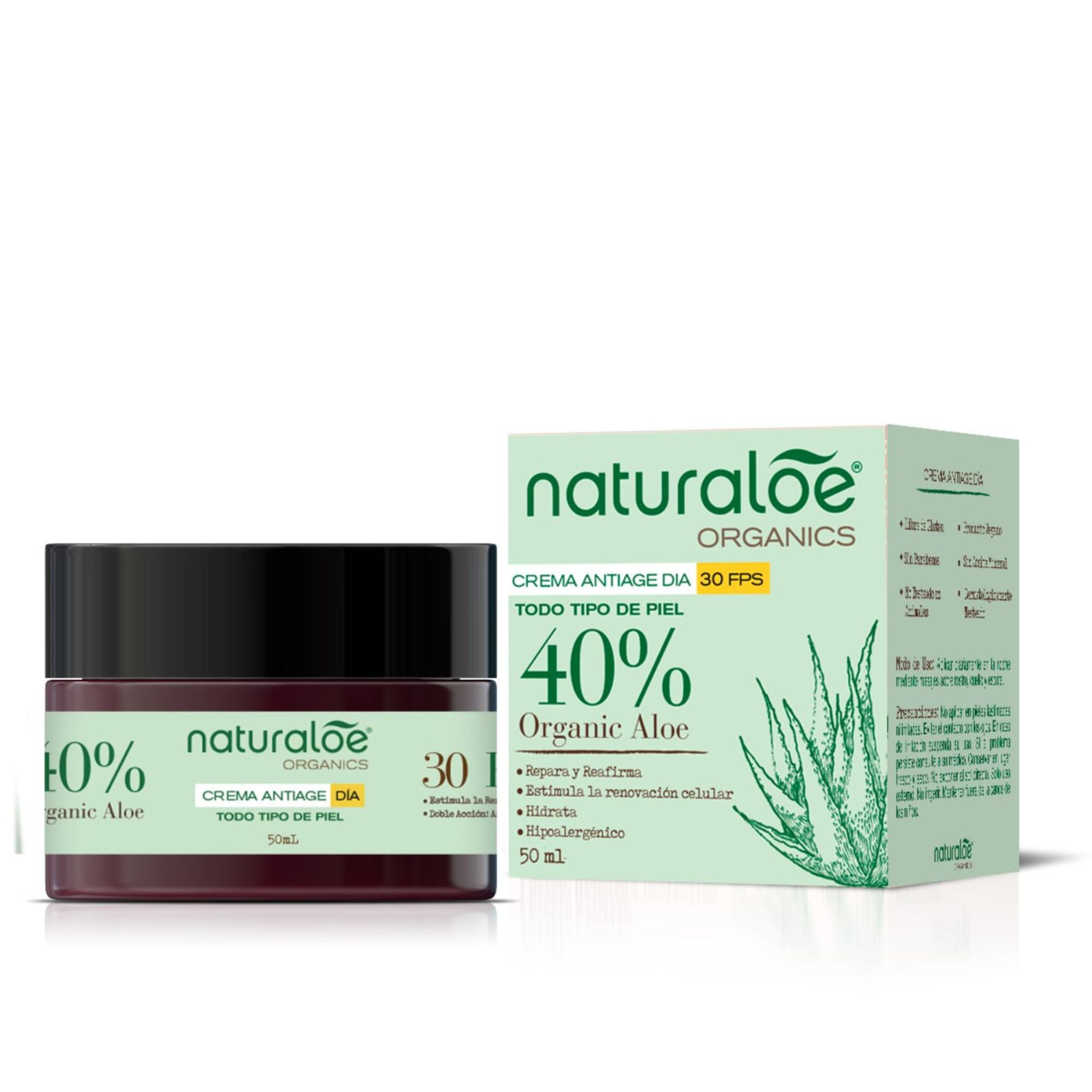 Set Crema día antiage + Noche antiage + Gel Puro Aloe