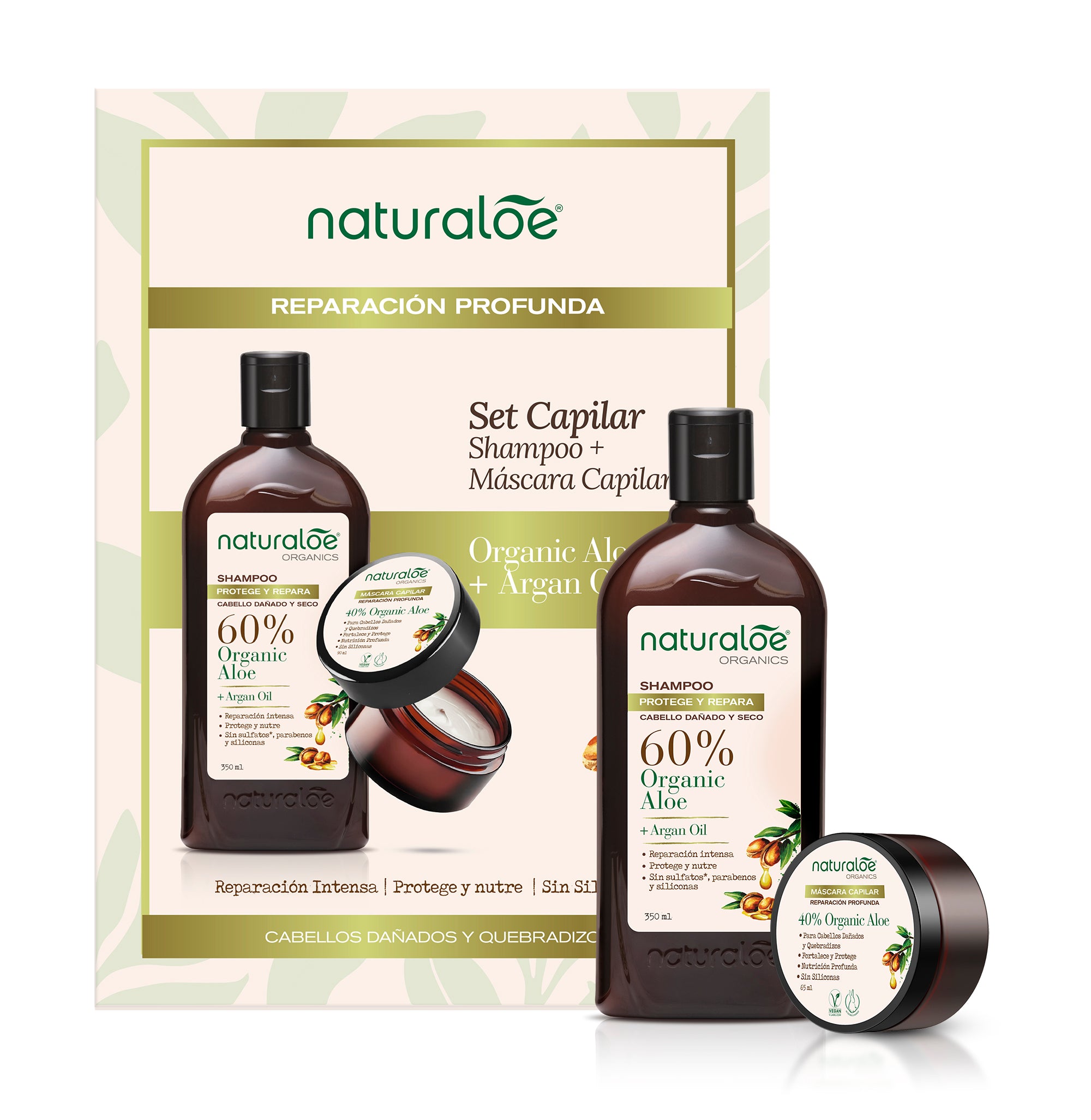 Set Cabello Dañado Shampoo 350ml + Máscara Reparadora 90ml