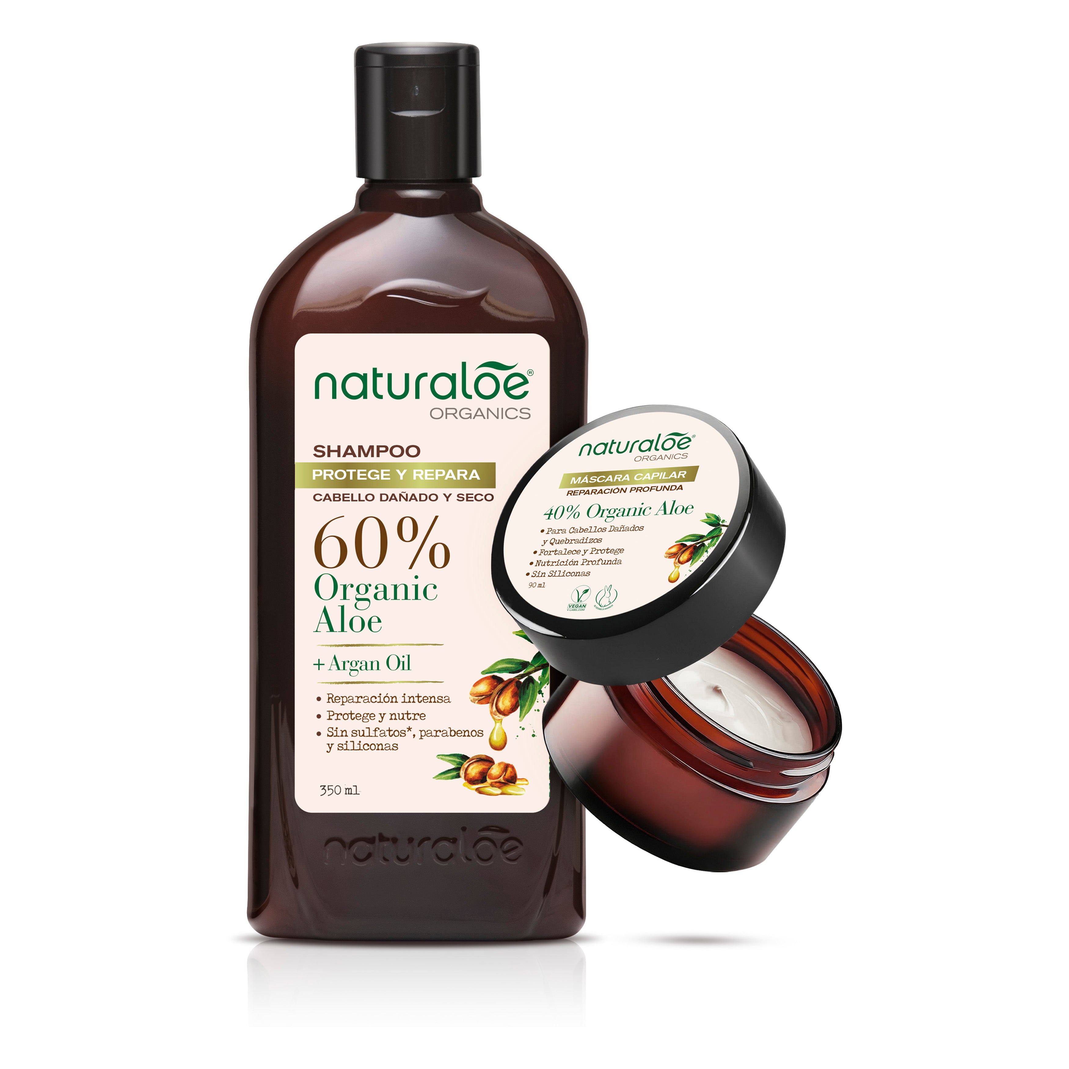 Set Cabello Dañado Shampoo 350ml + Máscara Reparadora 90ml