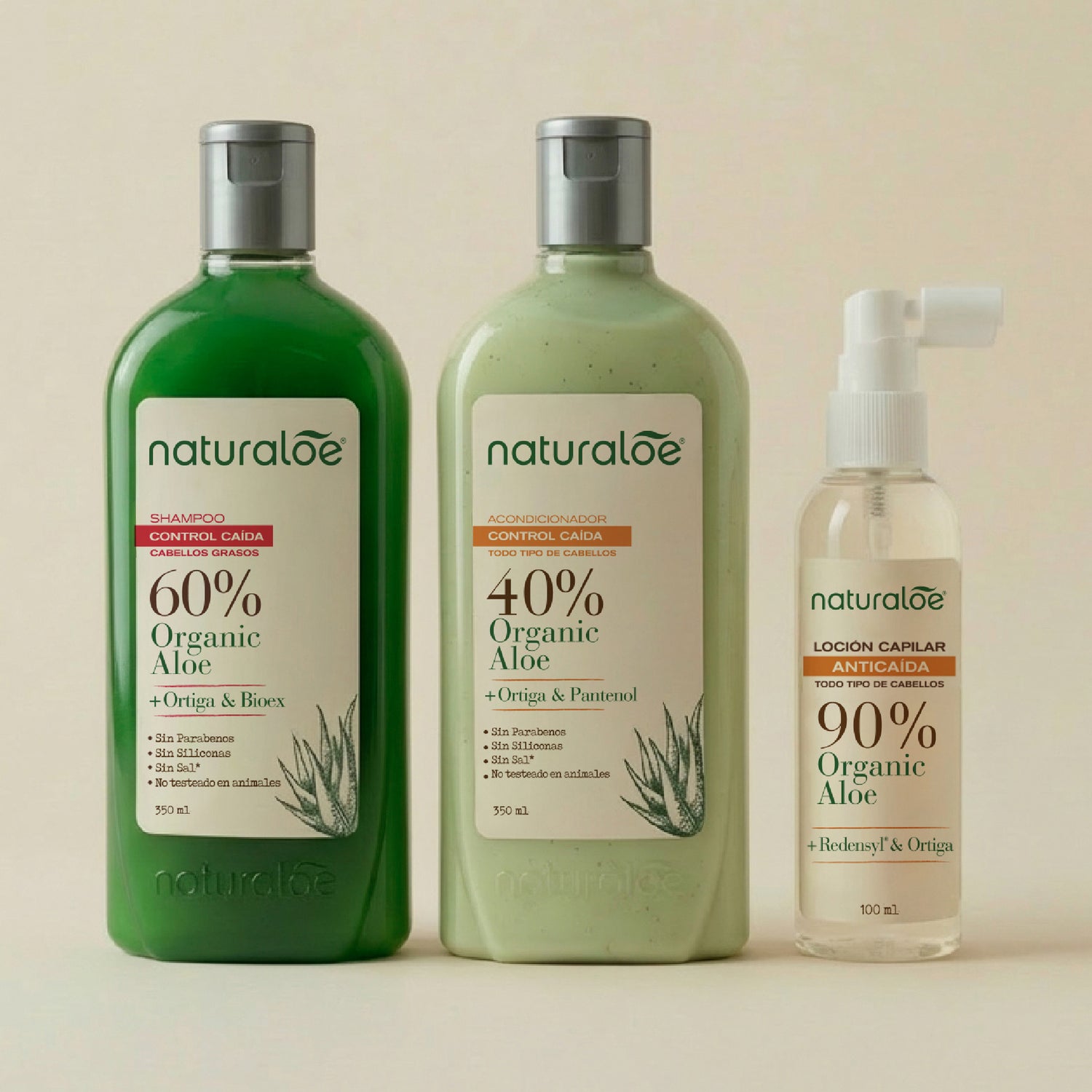 Set Control Caída Graso: Shampoo Control Caida Graso + Acondicionador + Loción Anticaida